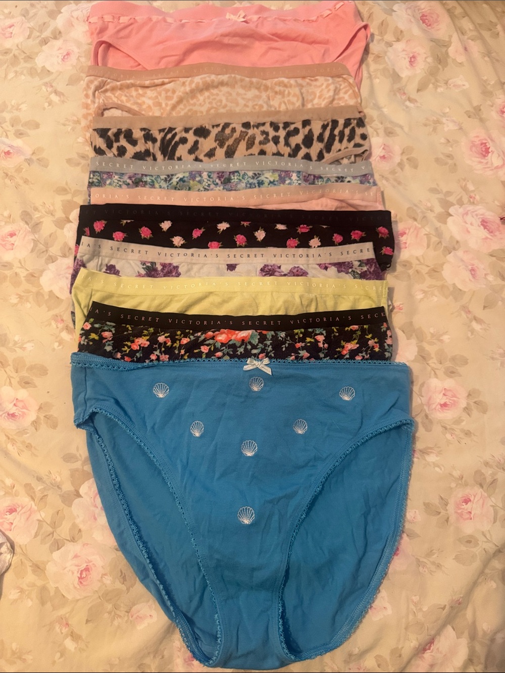 EXC 10 Victoria's Secret High Cut Ass’td Color/Print/Embellished Briefs SZ M